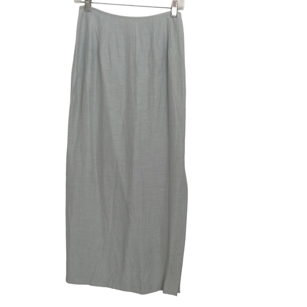 Vintage Finity Naturals Silk Linen Maxi Skirt | Minimalist Neutral